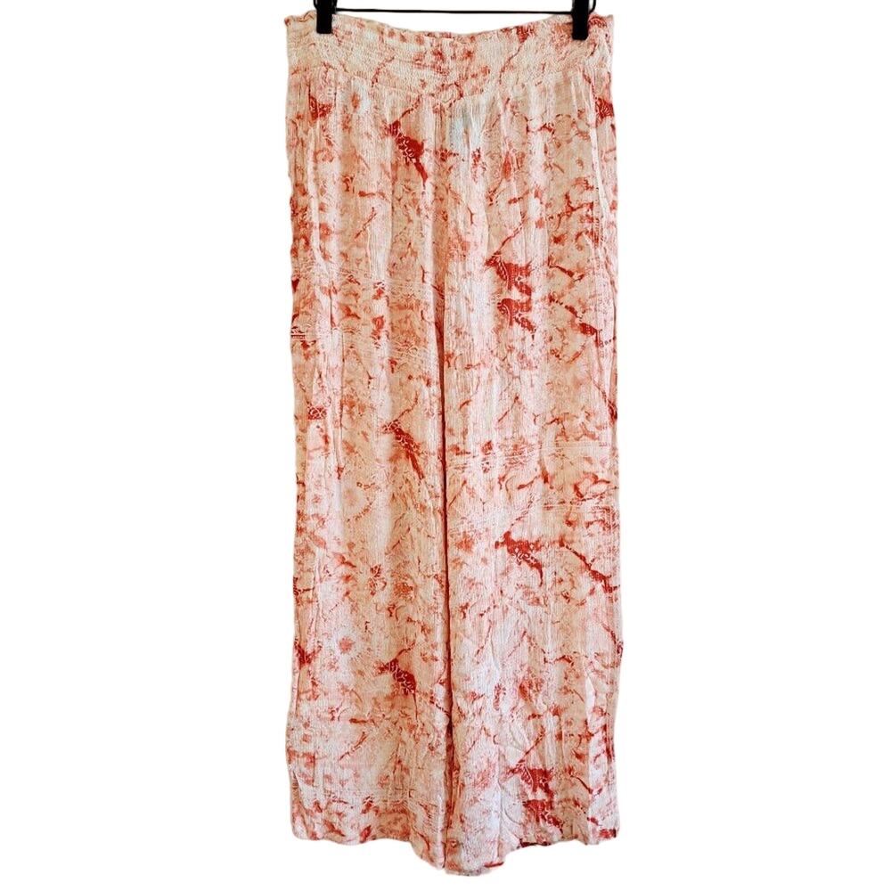JM Collection Tie Dye Wide Leg Pull On Pants